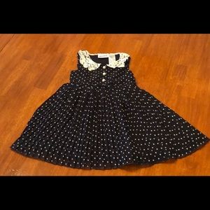 Navy polka dot dress